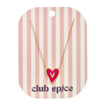 Necklace with hanging red heart