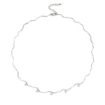 Necklace with zigzag pattern and stones