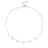 Necklace with zigzag pattern and stones