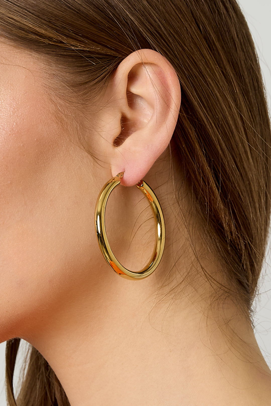 Stainless Steel Hoop Earrings circle Casual Daily Simple Series Women's jewelry