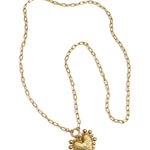 Long necklace with chunky heart charm