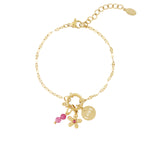 Red flower DIY bracelet