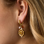 Stainless Steel Drop Earrings Flower Casual Daily Simple Series Women's jewelry