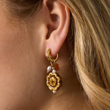Stainless Steel Drop Earrings Flower Casual Daily Simple Series Women's jewelry