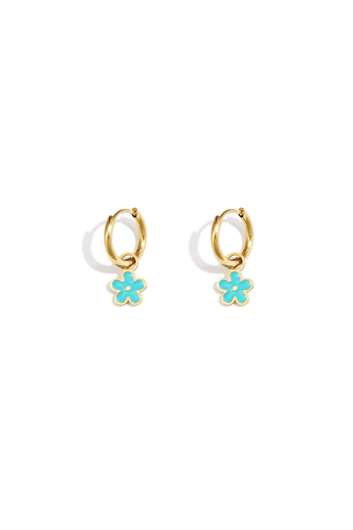 Stainless Steel Colorful Flower Earrings Stainless Steel