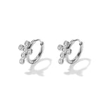 14K Gold Plated Stainless Steel Hoop Earrings Cross Simple Daily Simple Series Women's jewelry