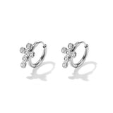 14K Gold Plated Stainless Steel Hoop Earrings Cross Simple Daily Simple Series Women's jewelry