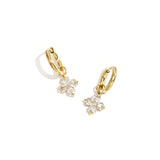 Earrings with clover decoration