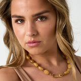 Necklace with beads and front closure design