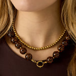 Acrylic Beaded Necklaces Leopard Print Retro Daily Classic Series Women's jewelry-14mm