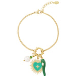 Green heart DIY bracelet