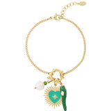 Green heart DIY bracelet