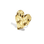 Large heart statement texture ring