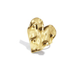 Large heart statement texture ring