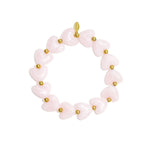 Elastic heart beaded bracelet