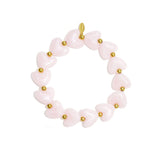 Elastic heart beaded bracelet