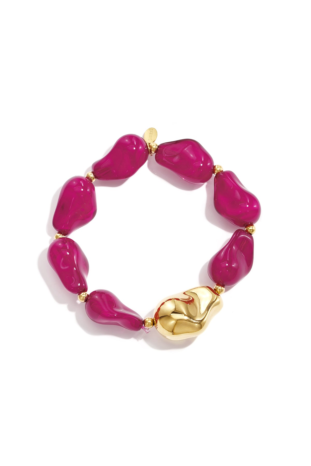 Stainless Steel Beaded Bracelets Irregular Shape Casual Daily Simple Series Women's jewelry