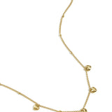 Minimalist necklace with small hearts