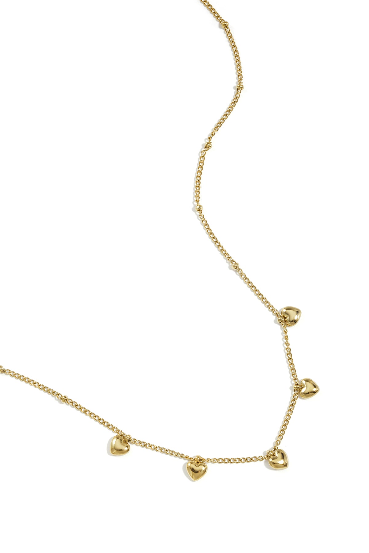 Minimalist necklace with small hearts