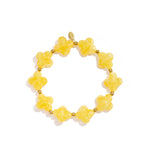Beaded bracelet with clover beads