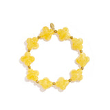 Beaded bracelet with clover beads