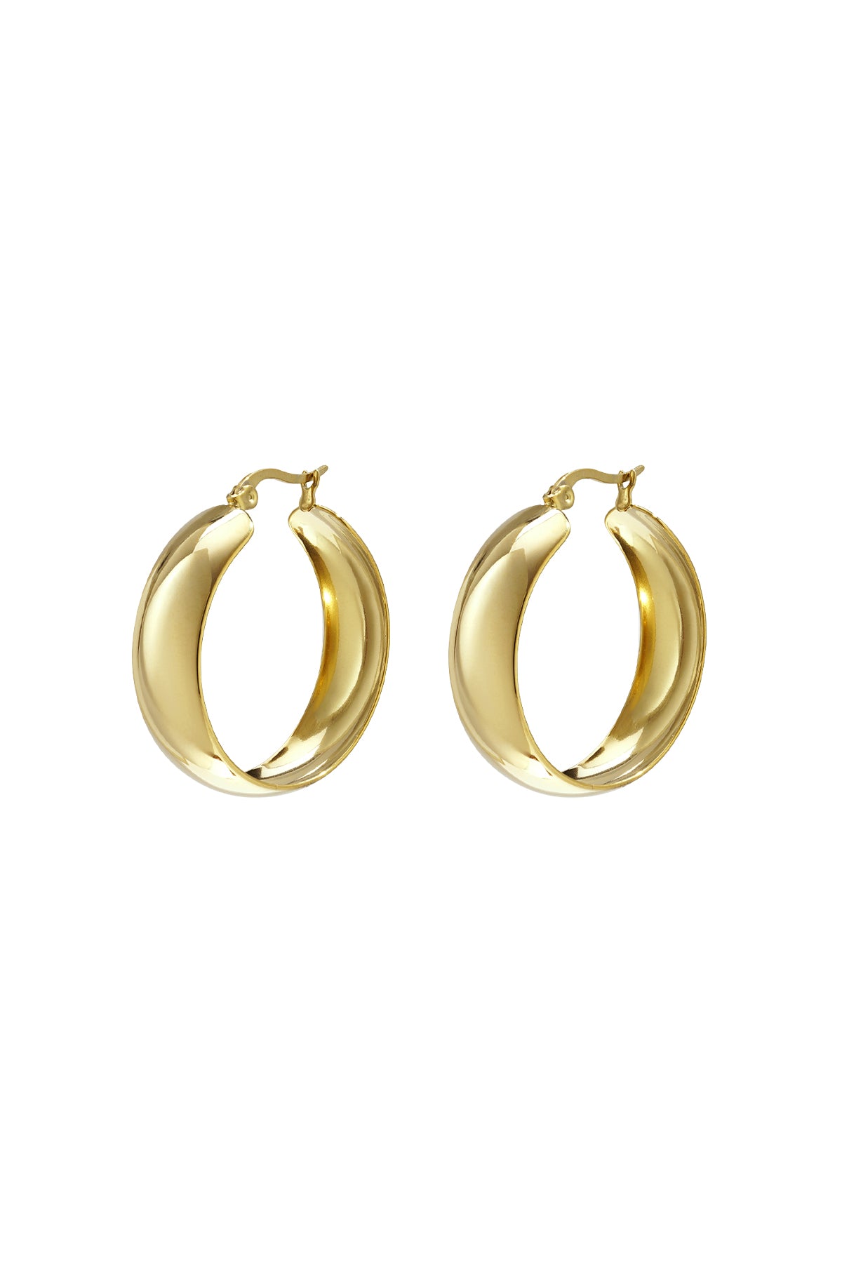 Stainless Steel Hoop Earrings circle Casual Daily Simple Series Women's jewelry