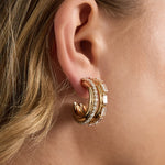 Iron Hoop Earrings circle Elegant Christmas Luxurious Series Women's jewelry
