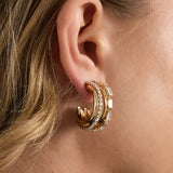 Iron Hoop Earrings circle Elegant Christmas Luxurious Series Women's jewelry