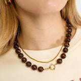 Acrylic Beaded Necklaces Beads Retro Daily Classic Series Women's jewelry-16mm