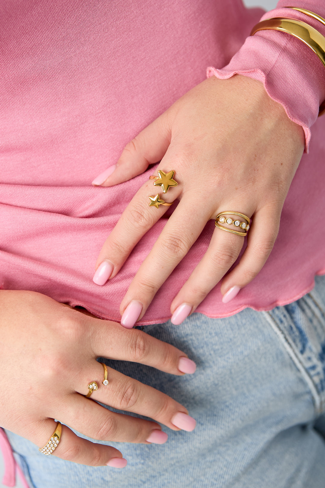 Stainless Steel Minimalist Rings Star Simple Daily Simple Series Women's jewelry