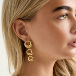 Stainless Steel Dangle Earrings circle Casual Daily Simple Series Women's jewelry