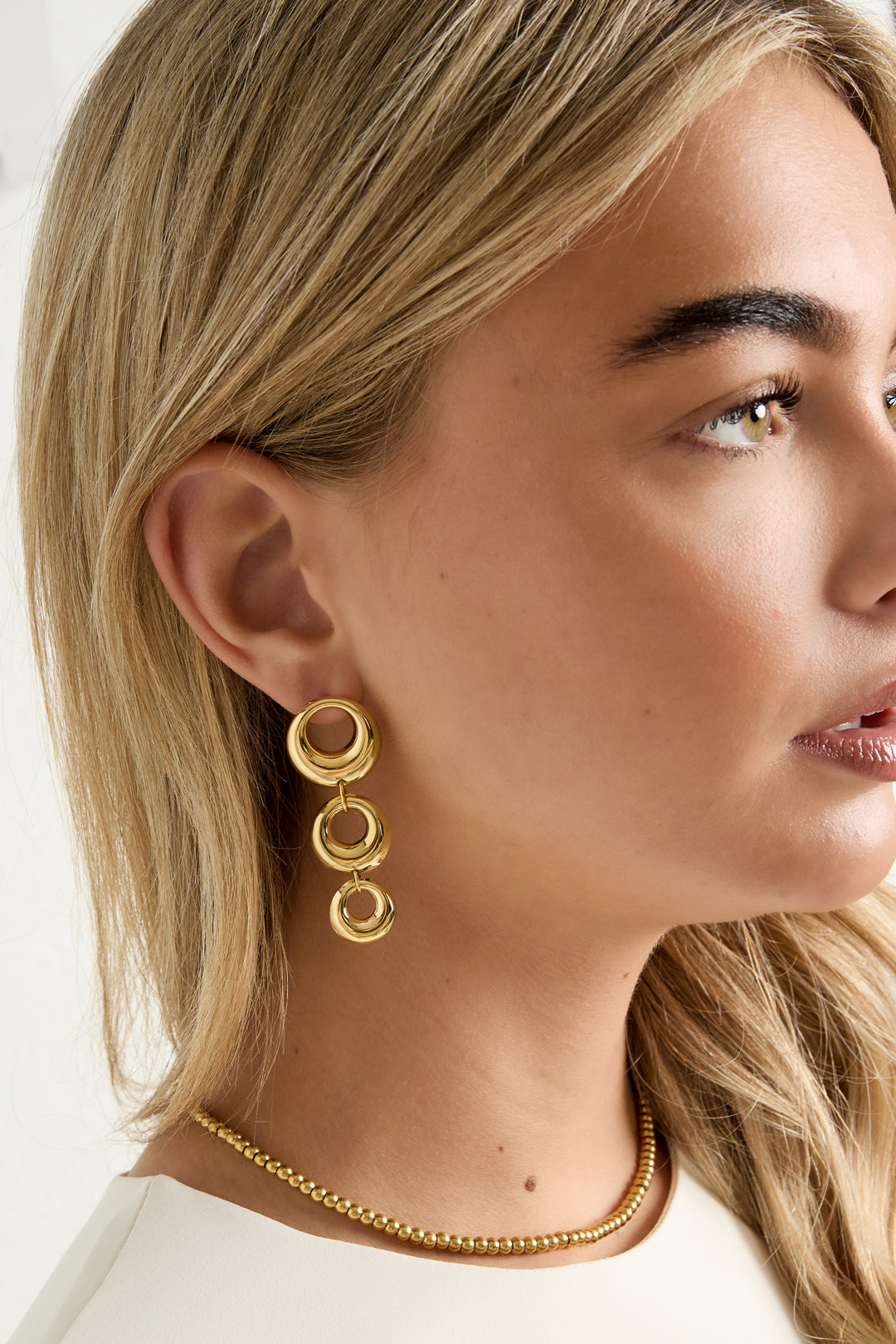 Stainless Steel Dangle Earrings circle Casual Daily Simple Series Women's jewelry