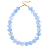 Necklace with heart-shaped beads