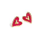 Heart earrings studs
