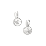 Earrings with starfish in circle