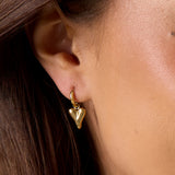 stainless steel heart shaped earrings