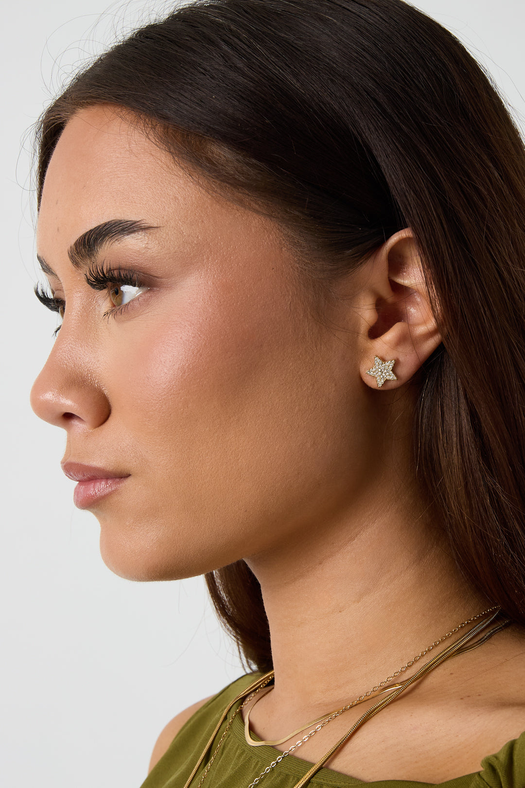 Stainless Steel Stud Earrings Star Simple Daily Simple Series Women's jewelry