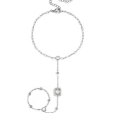 Handchain with framed statement stone