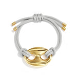 Satin cord bracelet with button detail