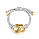 Satin cord bracelet with button detail