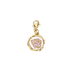 Jewelry charm rose on coin DIY