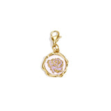 Jewelry charm rose on coin DIY
