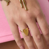 Stainless Steel Minimalist Rings Heart Casual Daily Simple Series Women's jewelry