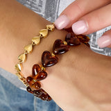 Stainless Steel Chain Bracelets Heart Simple Daily Simple Series Women's jewelry