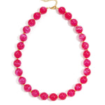 Bead necklace with gold beads 13.5mm