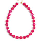 Bead necklace with gold beads 13.5mm
