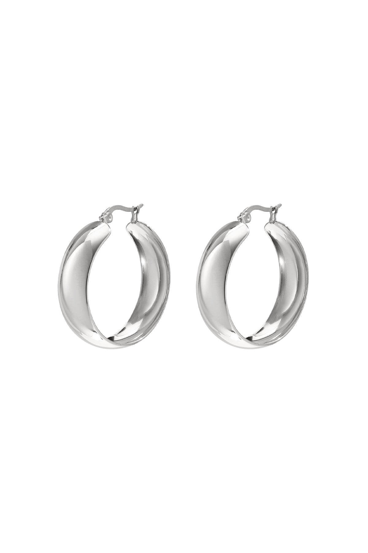 Stainless Steel Hoop Earrings circle Casual Daily Simple Series Women's jewelry