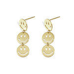 Stainless Steel Dangle Earrings Smiling face Casual Daily Simple Series Women's jewelry
