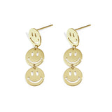Stainless Steel Dangle Earrings Smiling face Casual Daily Simple Series Women's jewelry