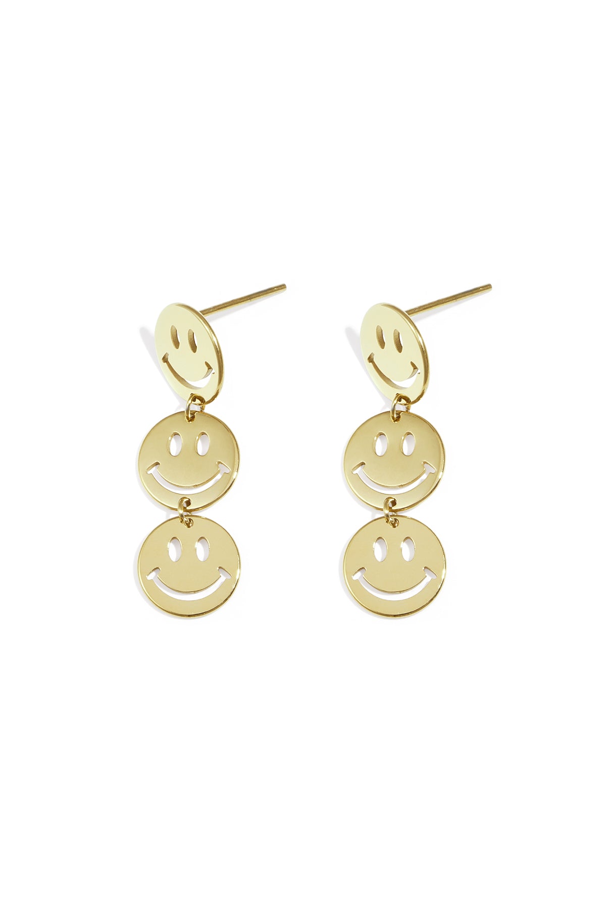 Stainless Steel Dangle Earrings Smiling face Casual Daily Simple Series Women's jewelry